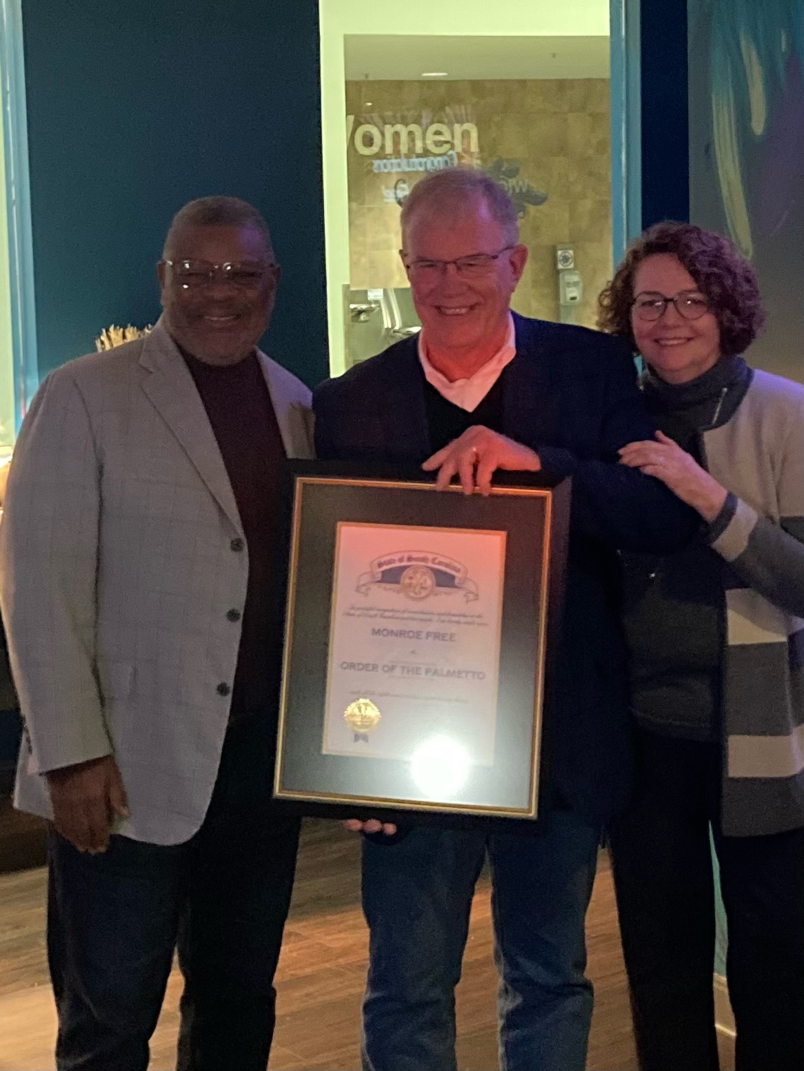 Monroe Free honored with the Order of the Palmetto
