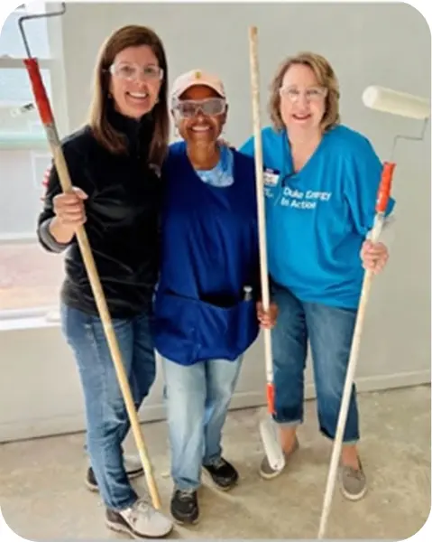 Three ladies working